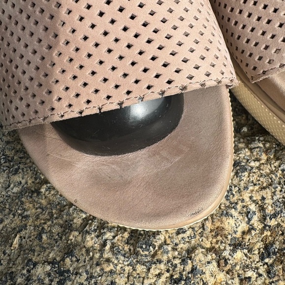 Eileen Fisher Women's Sport Perforated Nubuck Leather Platform Sandals | Barley - Picture 8 of 11
